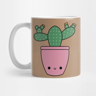 Cute Kawaii Cactus In Pink Pot Mug